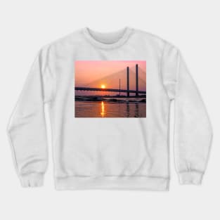 Indian River Bridge Magenta Reflections Crewneck Sweatshirt